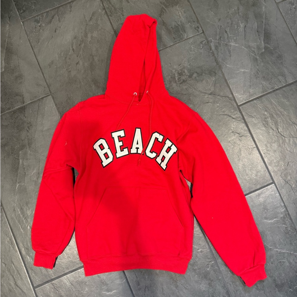 Jerzees Red Graphic Hoodie
